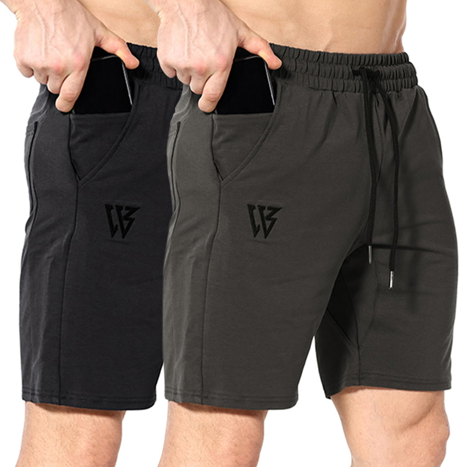 ZENWILL Mens Gym Running Shorts Workout Athletic