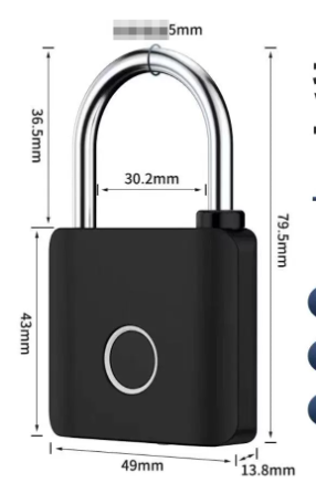 Electronic Fingerprint Smart Padlock